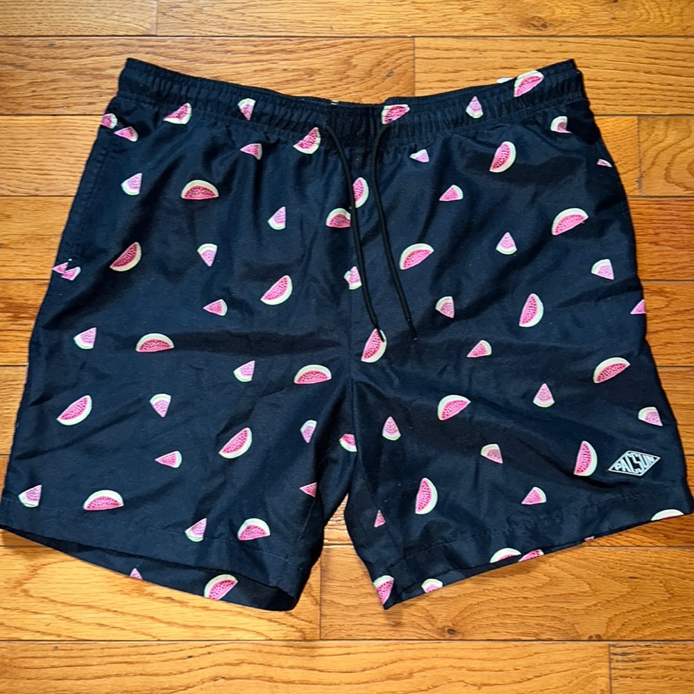 PACSUN Bathing Suit Mens Size Large Print Swim Trunks